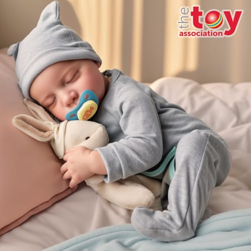 17 Inch Silicone Realistic Reborn Baby Doll with Feeding Kit K49223