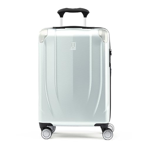 Black 21 Inch Hardside Expandable Luggage with 8 Spinner Wheels O618