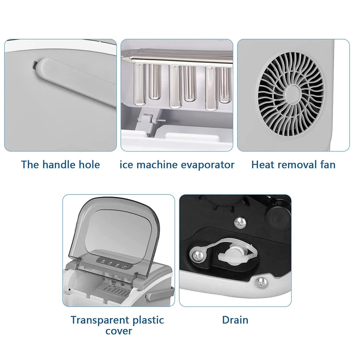 Countertop Ice Maker Portable Ice Machine, 26Lbs/24H D5207
