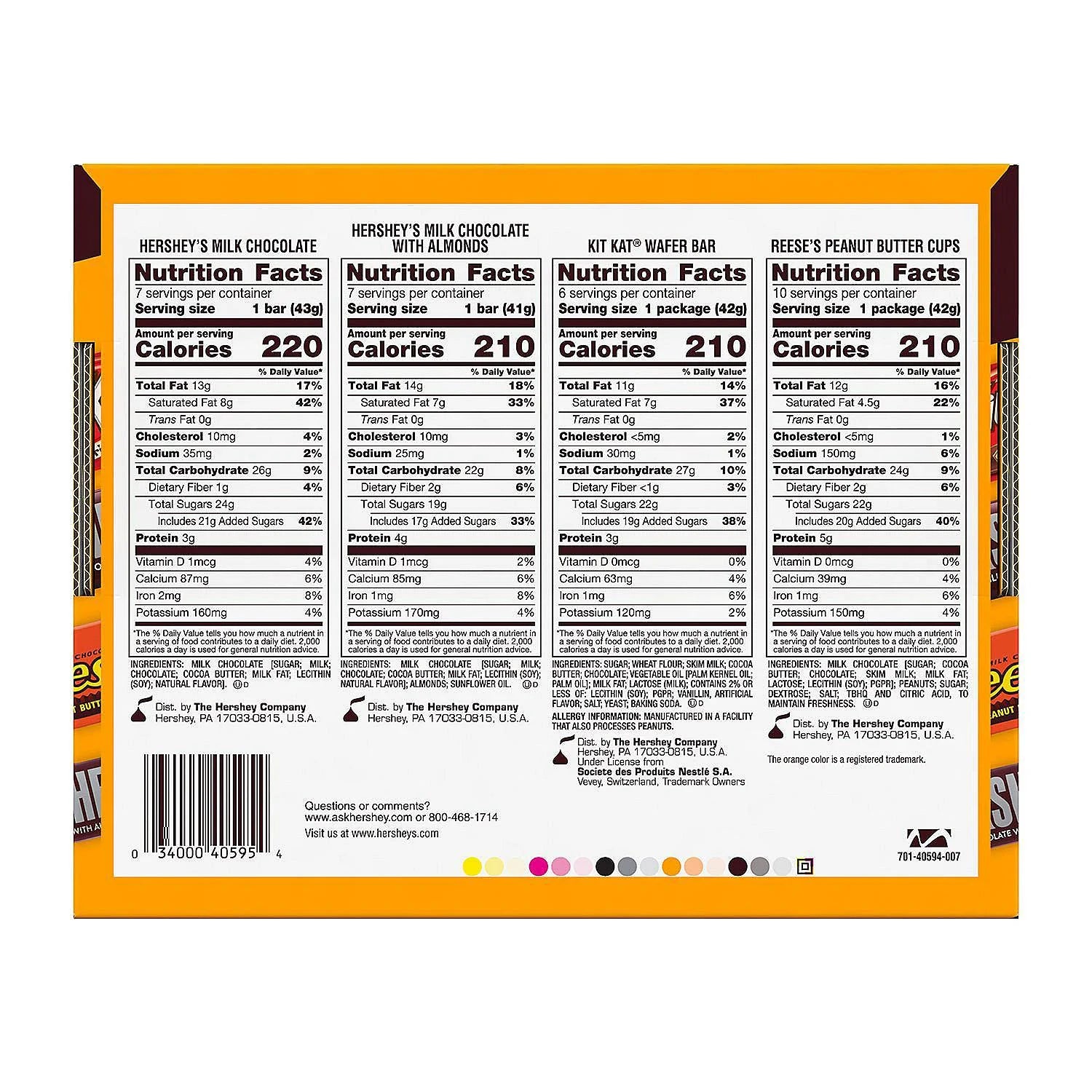 Assorted Chocolate Candy Variety Pack, Milk Chocolate, 30 Piece Count P65833