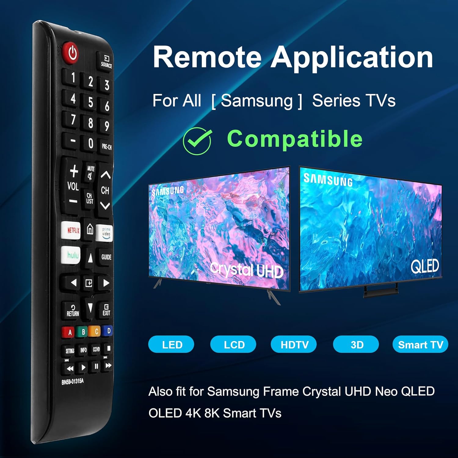 2 Pack Universal Remote Control for Samsung TV B568195