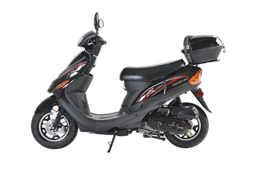 Upgraded Street Moped 49cc/50cc Gas Fully Automatic Scooter with Rear Storage Trunk (RED) L7189