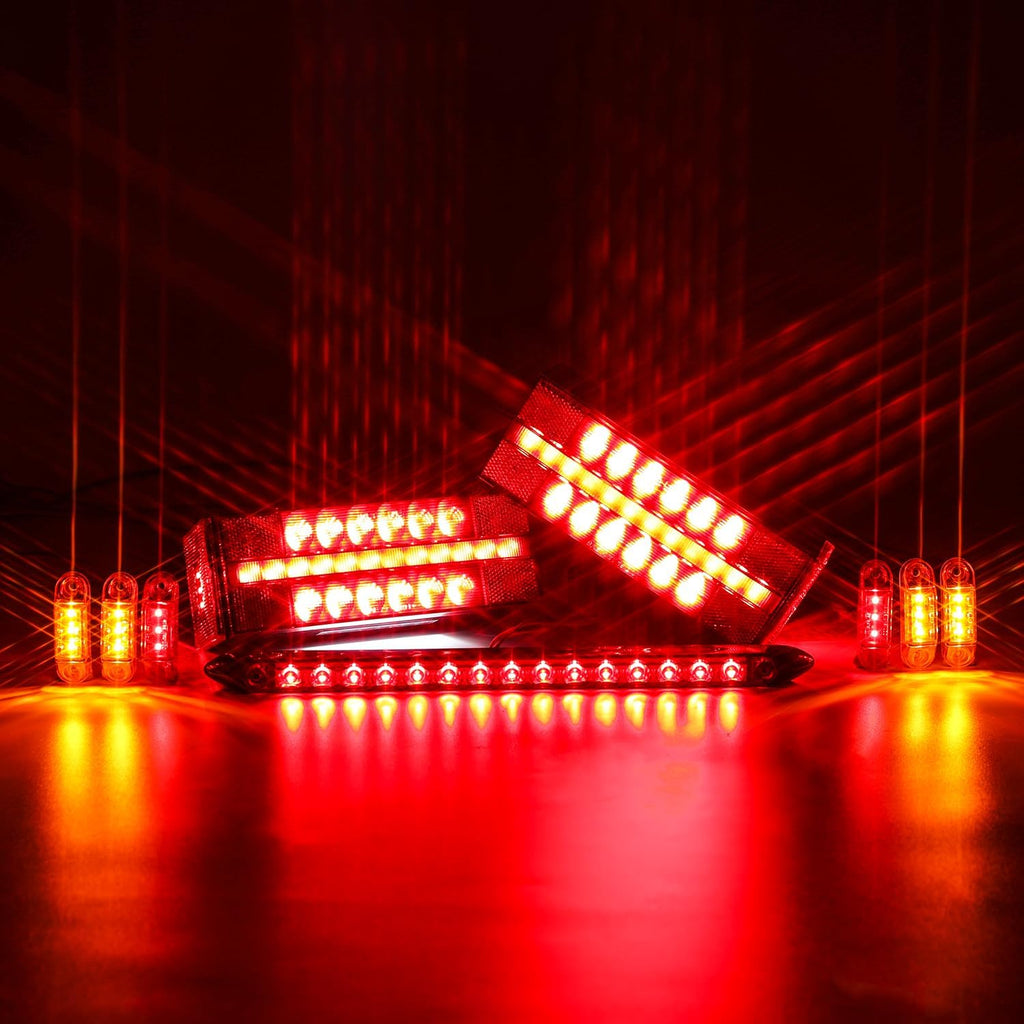 LED Submersible Rectangular Trailer Tail Light Kit O10754