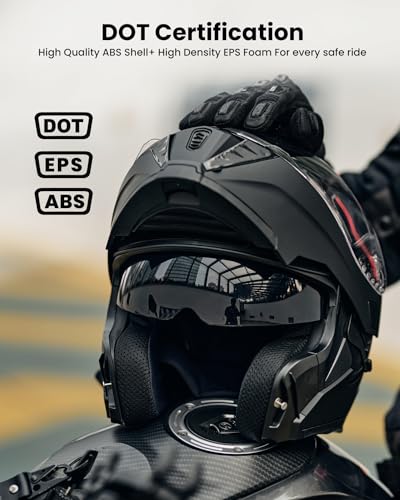 Motorcycle Modular Full Face Helmet Flip up Dual Visor B590018