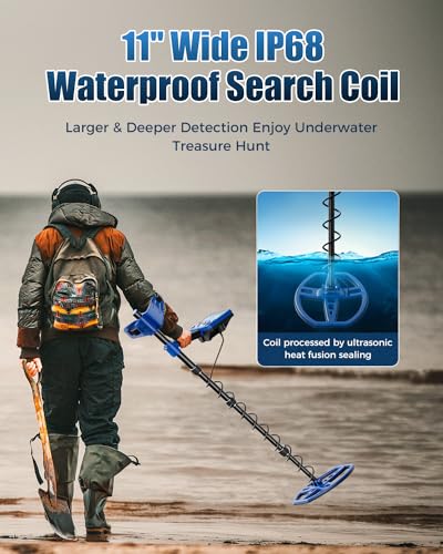 Metal Detector with LCD Display, 10" Coil R885064