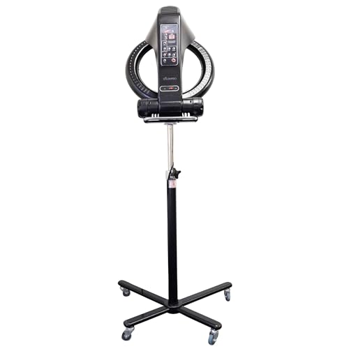 Professional Infrared Hair Color Processor & Multi-Function Dryer Accelerator w/Rolling Base - Heavy Duty Adjustable Standing Hair Dryer (Black) Z40928