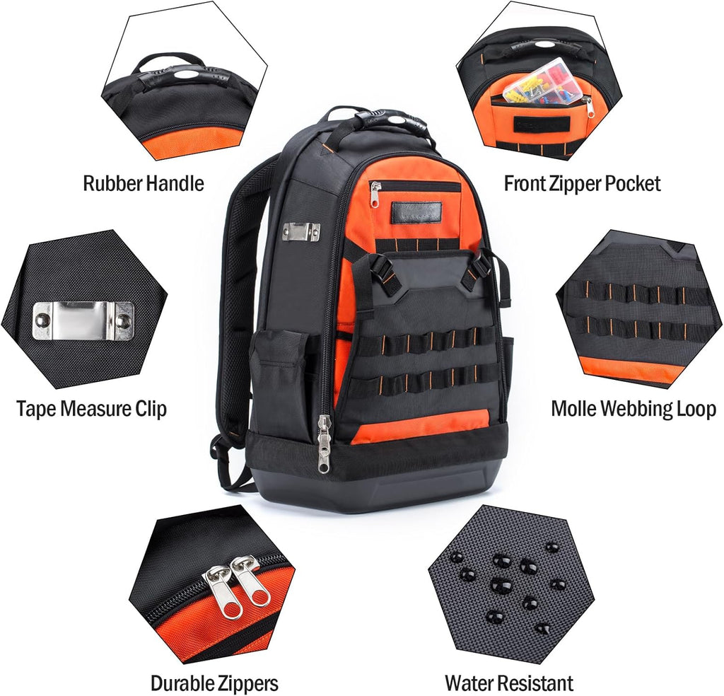 Heavy Duty Tool Backpack with Waterproof Base A6857