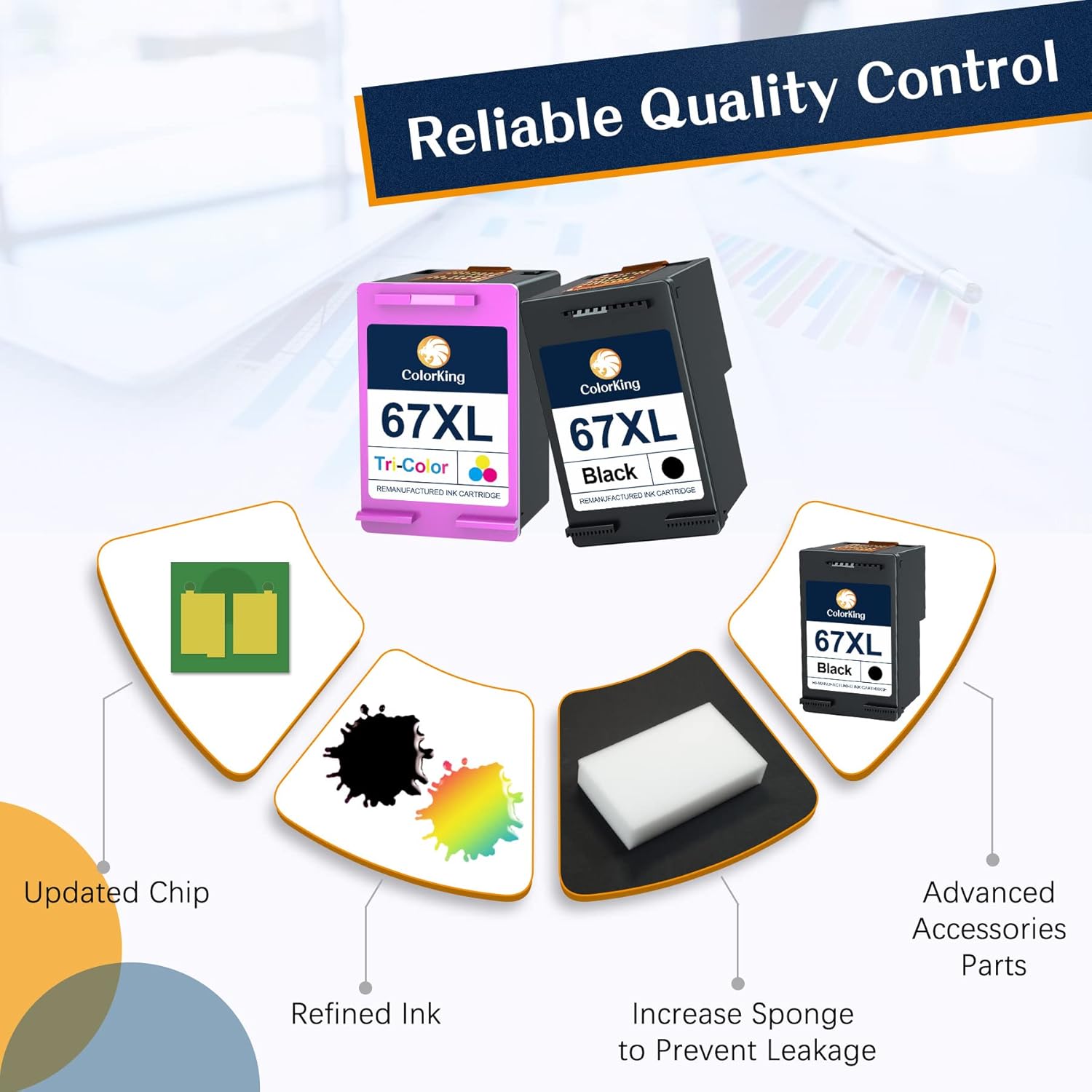 Remanufactured Ink Cartridge Pack of 2 (1 Black, 1 Tri-Color) R4513