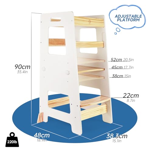 Green Height Adjustable Anti-Slip Kitchen Step Stool L512589