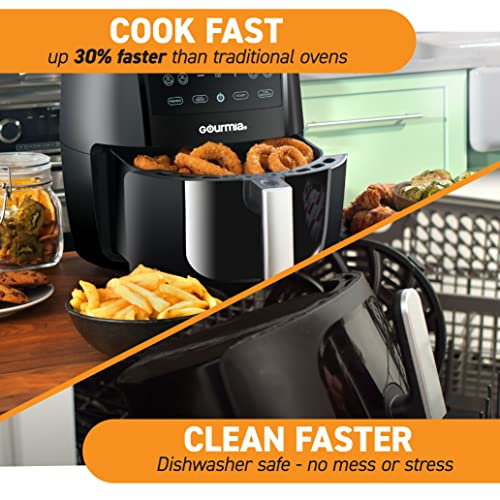 Black and Stainless Steel Air Fryer Oven with 12 Presets R63745