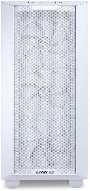 White Full Tower Case with Tempered Glass and 3x140mm PWM Fans A342