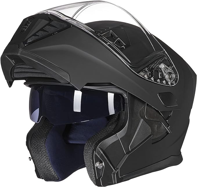 Motorcycle Modular Full Face Helmet Flip up Dual Visor B590018