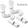 2 Pack Flexible Black Rain Gutter Downspout Extensions Y70944
