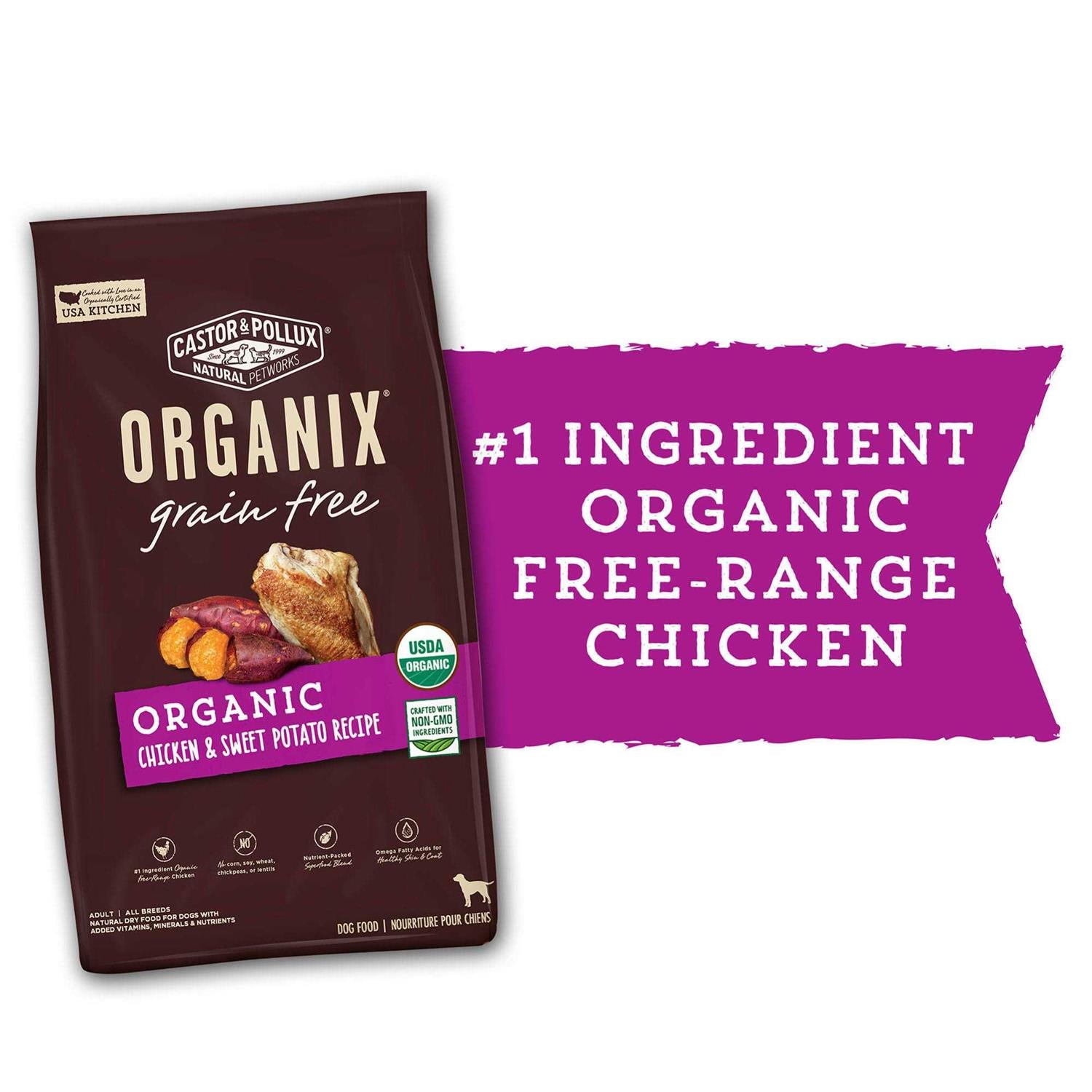 Organic Chicken Recipe Dry Dog Food A7003
