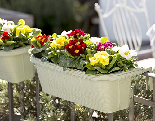 23.5" Adjustable Railing Planter, White R232