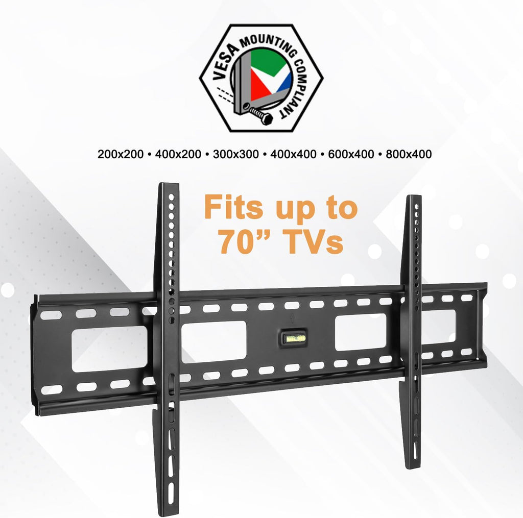Ultra Slim Flat TV Wall Mount Bracket for 55" TV, Heavy Duty Steel J115697