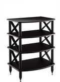 Black Four Shelf Audio Rack Media Stand B186275