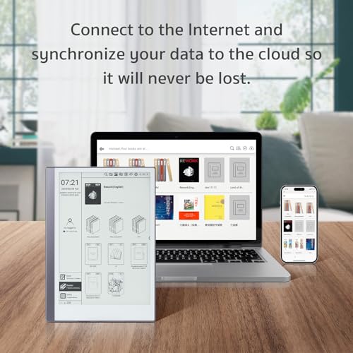 Silver 9.7" E-Ink ePaper Tablet with Stylus and Case X133305