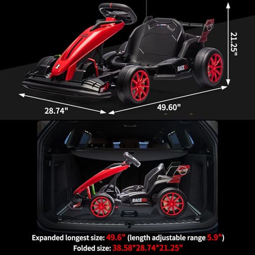 24V Electric Drift Kart with Adjustable Seat & EVA Silent Wheels N7240