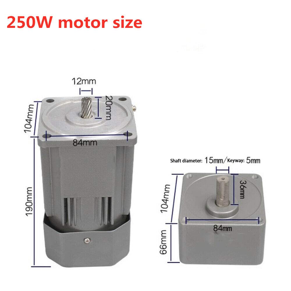 250W Electric Single-Phase Reversible Geared Motor 110V Y3284