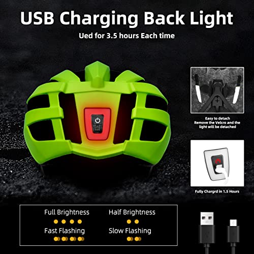 Lightweight Road Bike Helmet with Rechargeable USB LED Light A25135