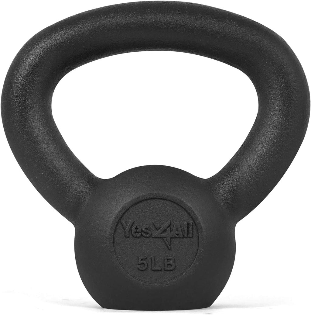 Solid Rubber Base Cast Iron Kettlebell Weights Set, Pack of 2 H388