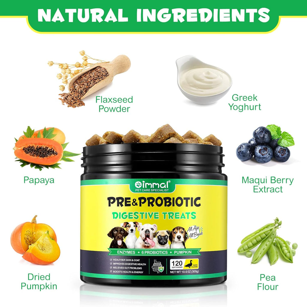 120 Soft Chews Duck Flavor Probiotics for Dogs A7191