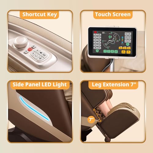 3D Massage Chair Full Body Zero Gravity Shiatsu Recliner with Heating SL Track B859814