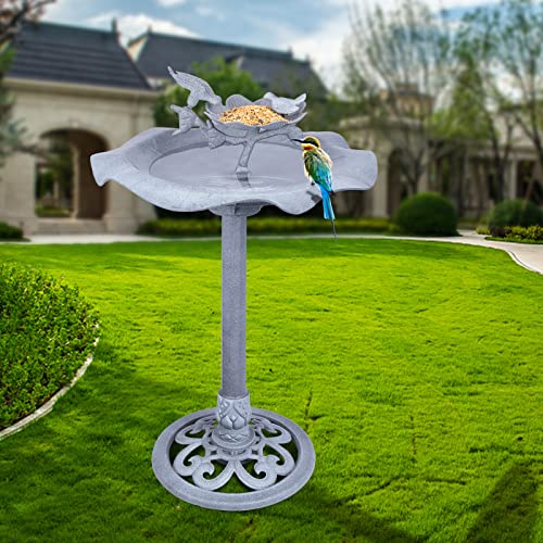 Grey Antique Large Birdbath F181199
