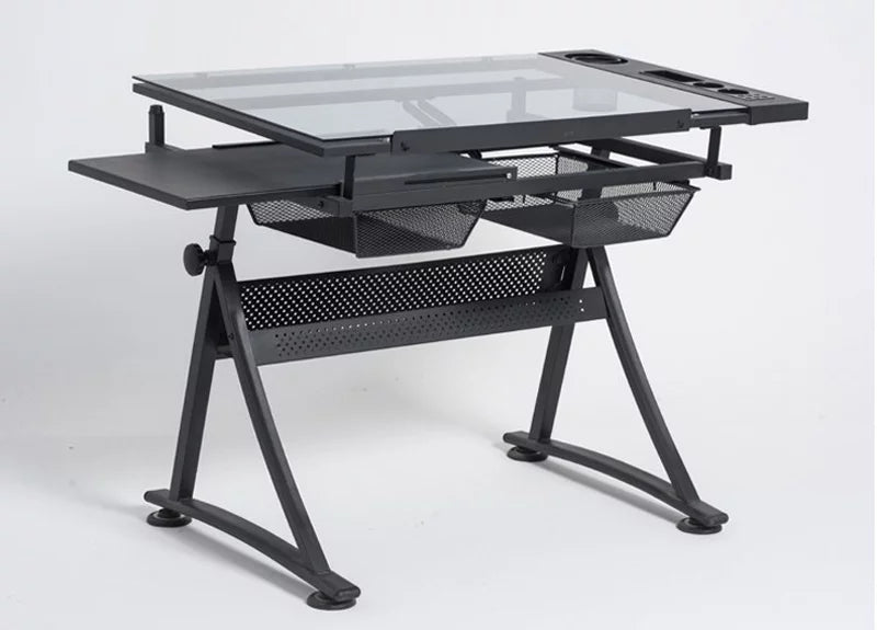 Adjustable Drafting Table Glass Desk Tracing Drawing Work Station F890