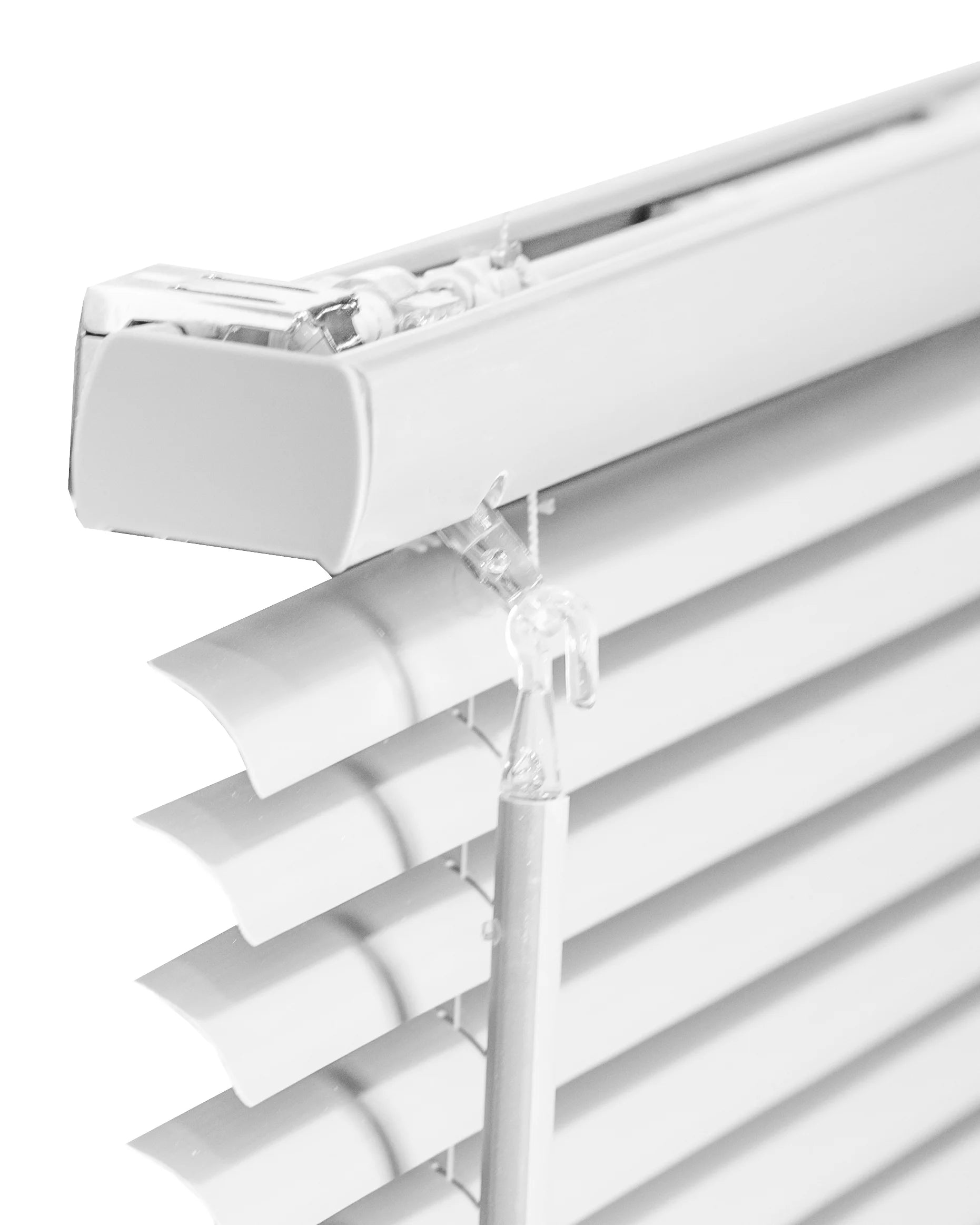 Gloss White Cordless Vinyl Mini Blinds 70"W X 48"H I59623