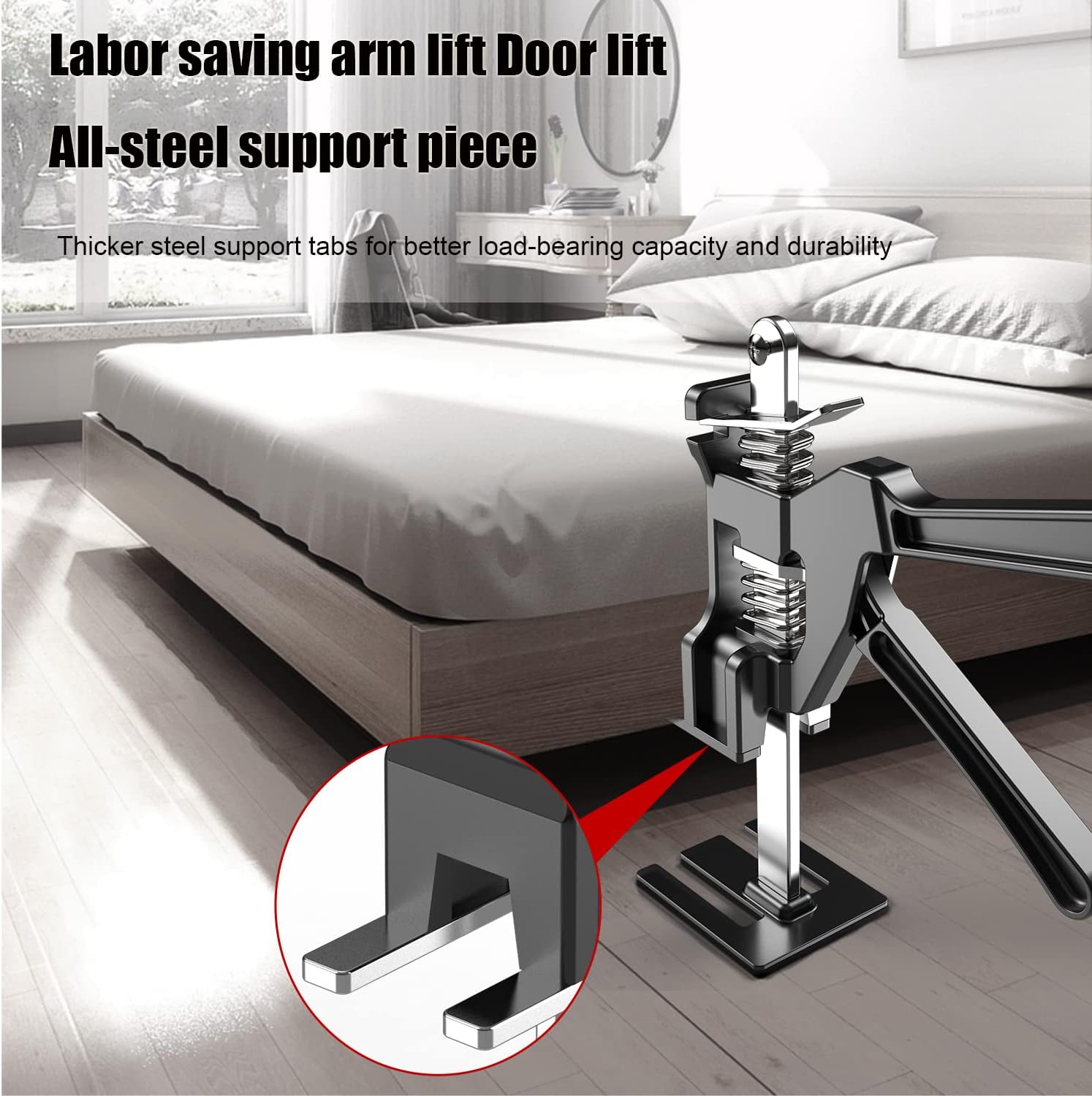 2 Packs Labor-Saving Arm Height Adjuster Lifting Device, Hand Lifting Tool Jack, Drywall Lifts, Furniture Jack, Lifting Height 9.8Inch, Maximum 260 Pounds Pack of 2 E6244