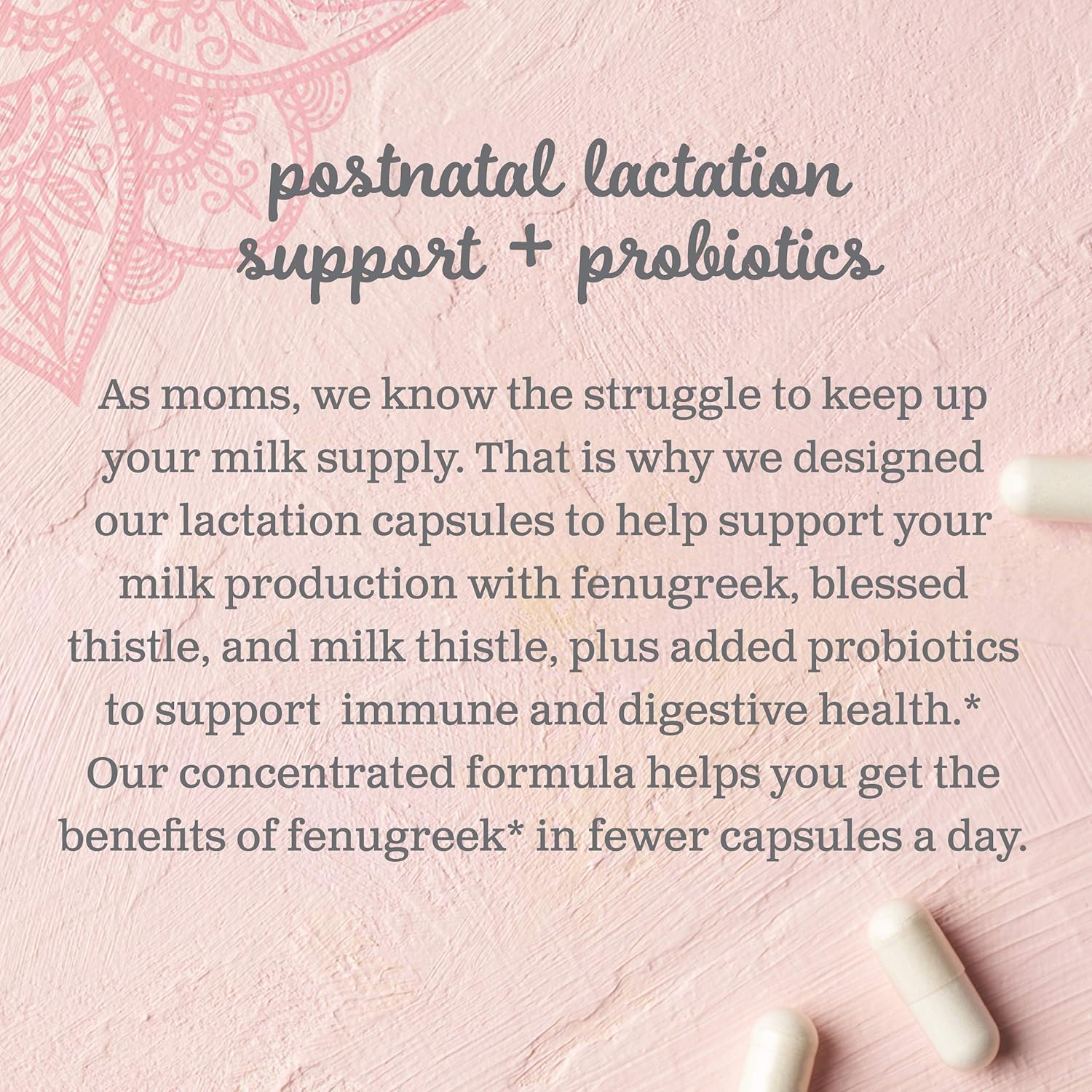 Postnatal Lactation Support Supplement with Probiotics, 60 Servings E684