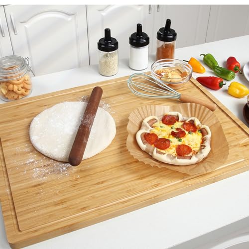 Extra Large Bamboo Wood Cutting Board, 30 x 20 Inch with Juice Groove O83489