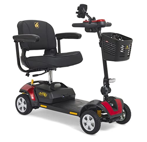 Red 4-Wheel Compact Mobility Scooter Y2892