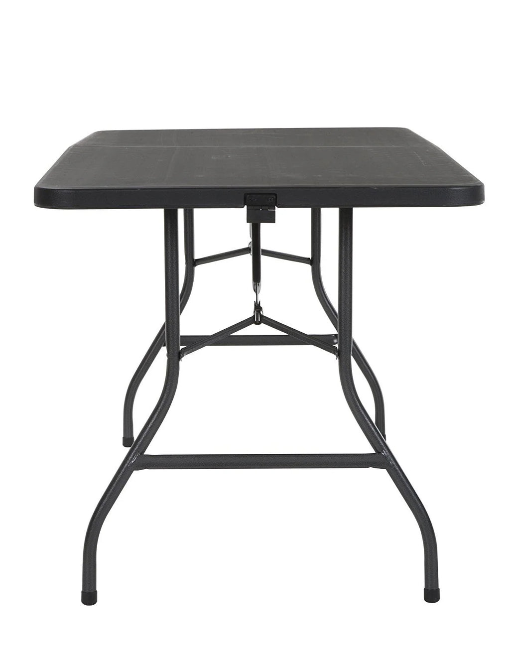 Black 6 Foot x 30 Inch Fold-in-Half Folding Table N41744