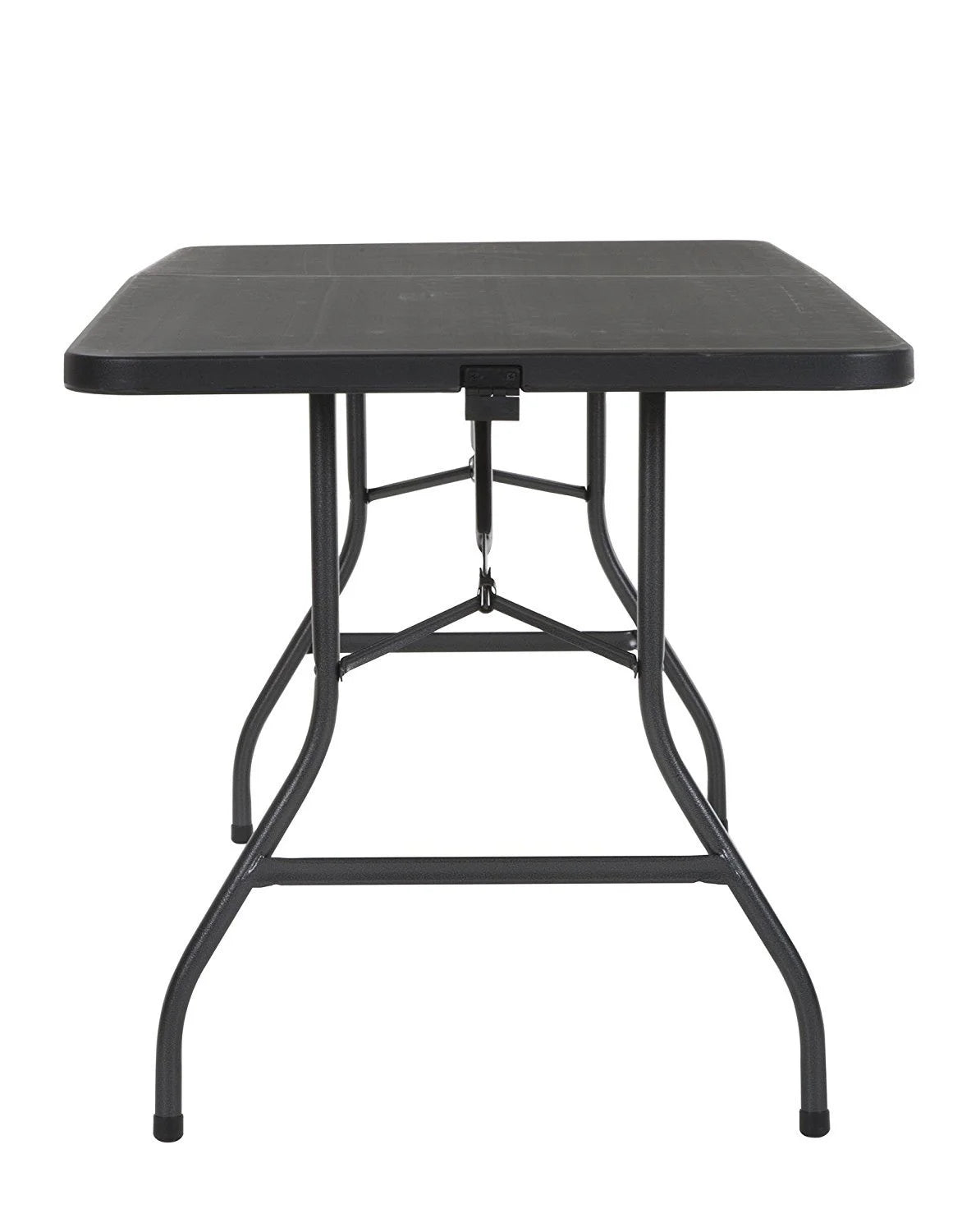 Black 6 Foot x 30 Inch Fold-in-Half Folding Table N41744