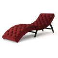 Garnet Brown Tufted Velvet Chaise Lounge C14357