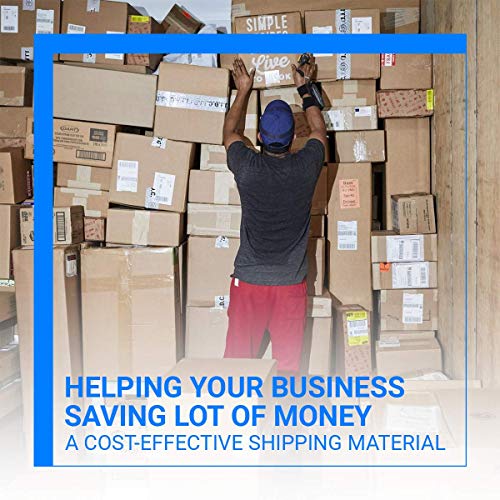 2-Pack Bubble Cushioning Nylon Wrap Rolls, 3/16" x 12" x 72' ft Total, Perforated Every 12", 20 Fragile Stickers C969