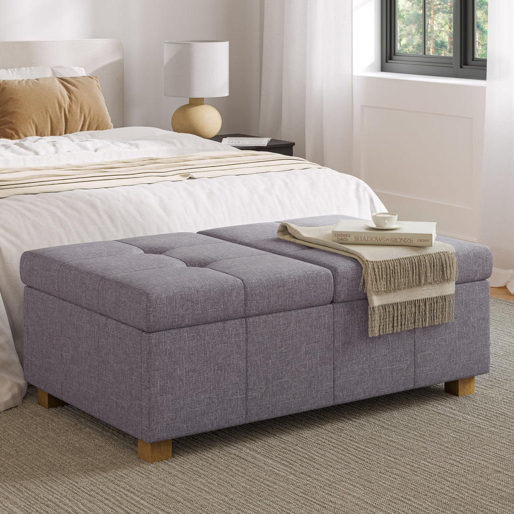 Double Storage Ottoman Bench G160