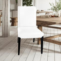Solid White Set of 2 Linen Cotton Slipcover W87706
