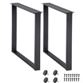 28 Inches Tall H-Shape Steel Desk Table Legs 2 Pack Matte Black N75050