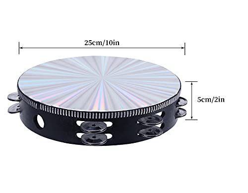 10 inch Tambourine with Double Row Jingle Handheld Percussion R62589