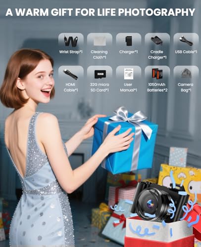 64MP Dual-Lens Digital Camera with Autofocus Anti-Shake 16X Zoom T660