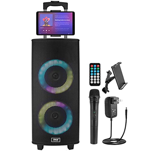 700W Dual 8” Rechargeable Bluetooth PA Speaker System A73977