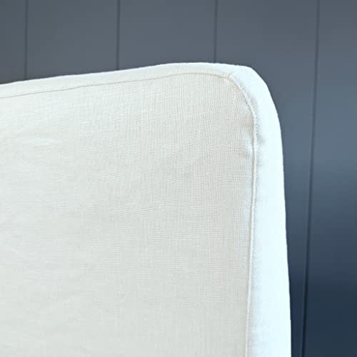 Solid White Set of 2 Linen Cotton Slipcover W87706