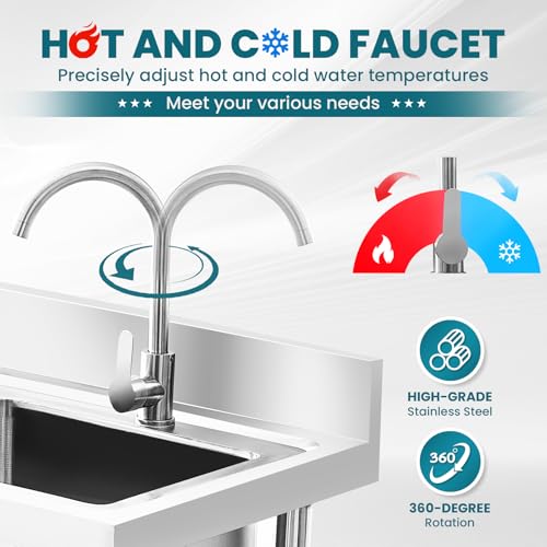 Stainless Steel Single Bowl Utility Sink 20" x 20" M5746