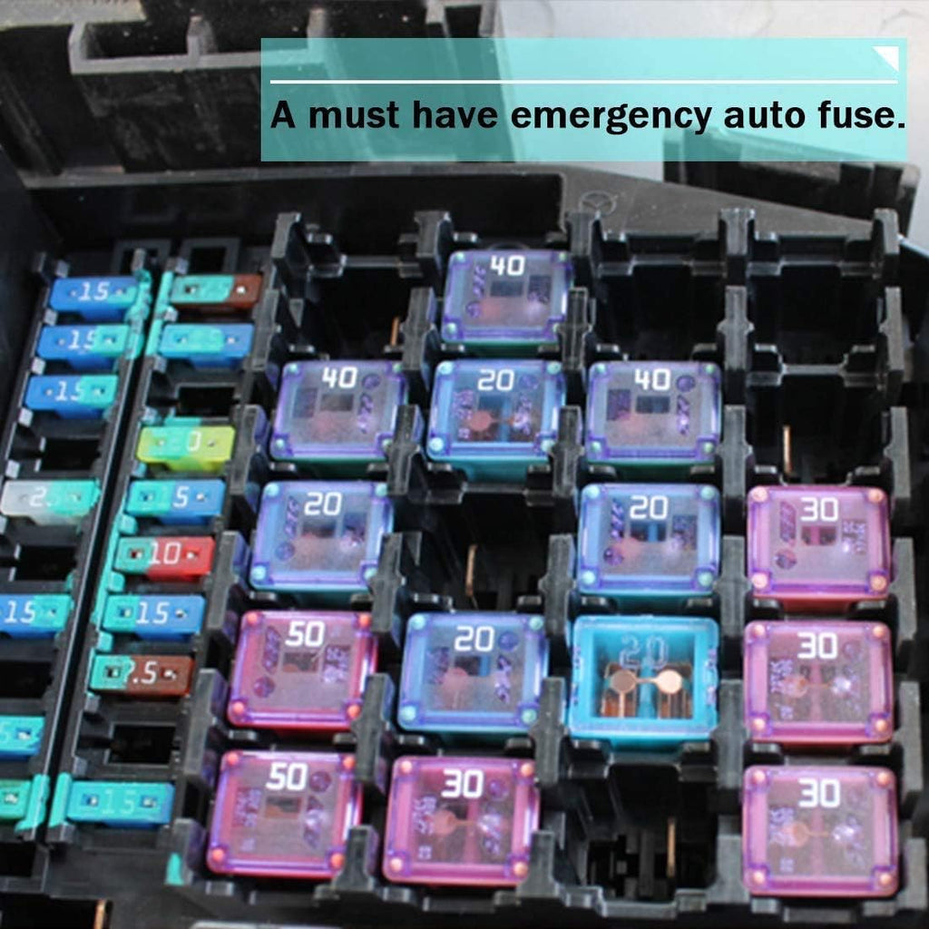 30PCS Automotive Low Profile Mini Jcase Fuse Kit 20A 30A 40A 50A 60A R3271