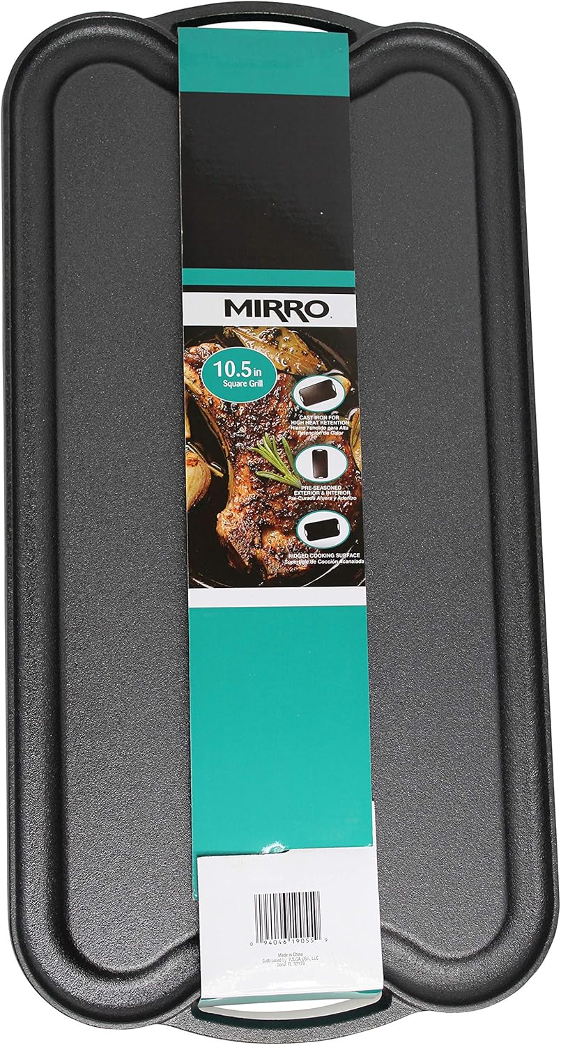 Pre-Seasoned Cast Iron Reversible Grill Griddle 20 Inch x 10.5 Inch Black U5586