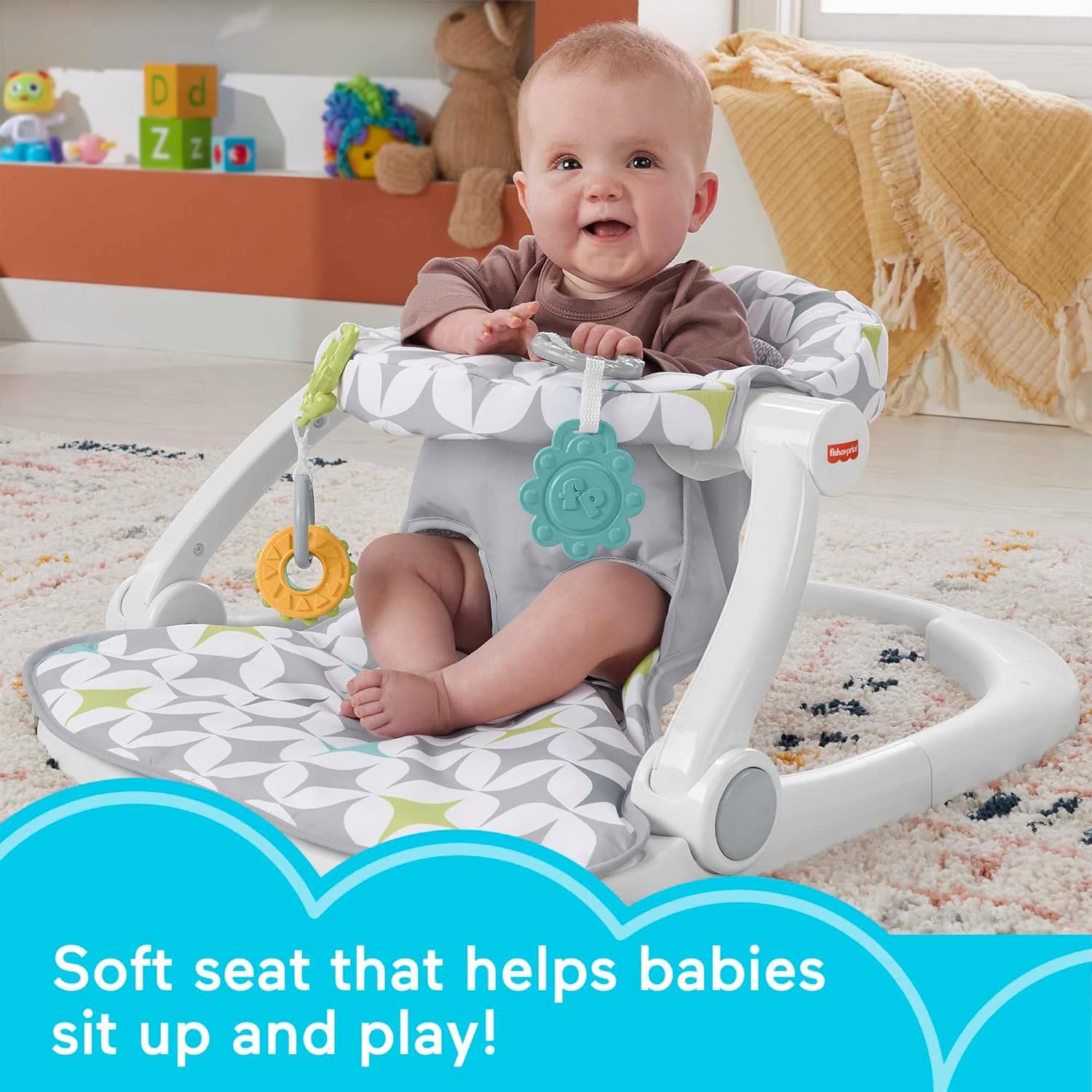 Portable Baby Floor Seat With Machine Washable Seat Pad F1497